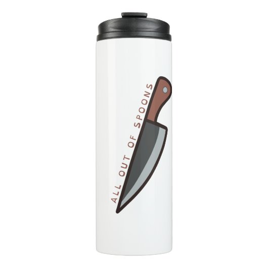 Schattige alles uit lepels invaliditeit cartoon me thermosbeker (Voorkant)