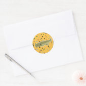 schattige alligator ronde sticker (Envelop)
