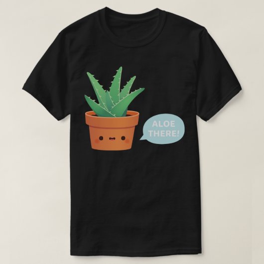 Schattige Aloë Vera zegt Aloë daar T-shirt (Design voorkant)