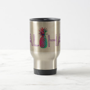 Schattige Aloha Hawaiaanse Ananas Reisbeker