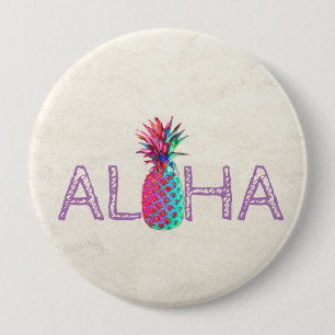 Schattige Aloha Hawaiaanse Ananas Ronde Button 4,0 Cm