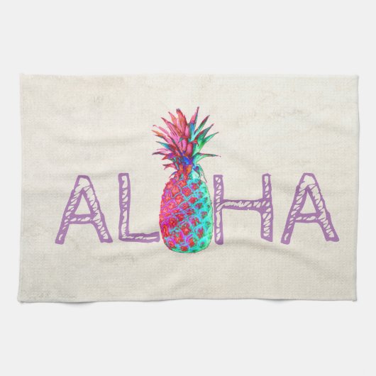 Schattige Aloha Hawaiaanse Ananas Theedoek (Horizontaal)