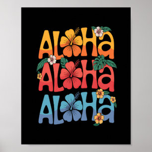 Schattige Aloha Hawaiaanse Zomer Vakantie Shaka Hi Poster