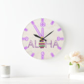 Schattige Aloha Hawaiian Glitter Pineappel Grote Klok (Huis)