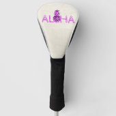 Schattige Aloha Hawaiian Metallic Pineappel Golfheadcover (Voorkant)