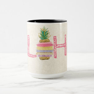 Schattige Aloha Hawaiian Striped Pineappel Mok