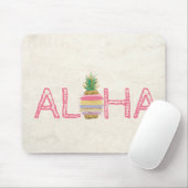 Schattige Aloha Hawaiian Striped Pineappel Muismat (Met muis)