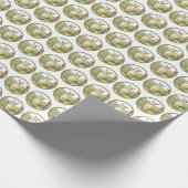 Schattige Alpaca Baby cadeaupapier (Hoek)