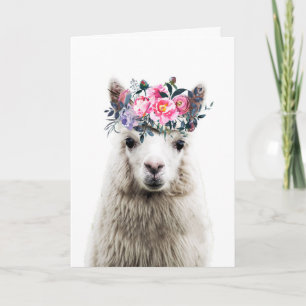 Schattige Alpaca, Birthday Kaart