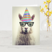 Schattige Alpaca, Birthday Kaart (Gele Bloem)