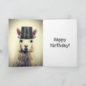 Schattige Alpaca, Birthday Kaart (Binnen)