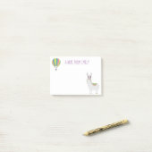 Schattige Alpaca Heet Lucht Ballon Notitie Van Post-it® Notes (Op bureau)