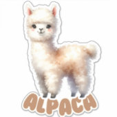 Schattige Alpaca - Kwekerij Sticker (Voorkant)