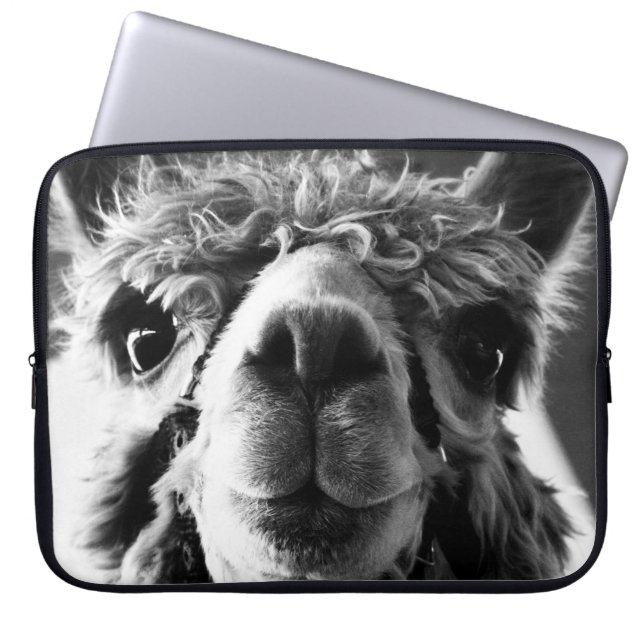 SCHATTIGE ALPACA LAPTOP SLEEVE (Voorkant)