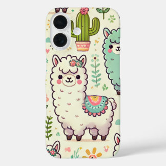 Schattige Alpaca telefoonhoes 🦙📱 iPhone 16 Hoesje