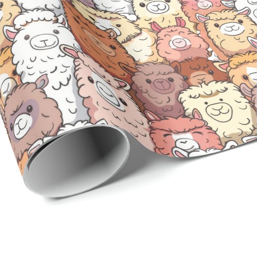 Schattige alpacapapier cadeaupapier (Rol Hoek)
