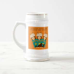 Schattige Alpaca's met Geitenbaardjes en Turquoise Bierpul