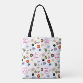 Schattige Als Button Naaien Quote Buttonnen & Lint Tote Bag (Achterkant)