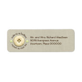 Schattige als een Button Baby Retouradres Etiket (Voorkant)