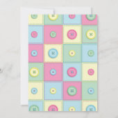 Schattige als een Button Baby shower Naaien Quilte Kaart (Achterkant)