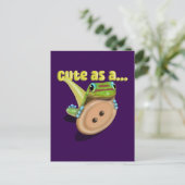 Schattige als een Button — GECKO Briefkaart (Staand voorkant)