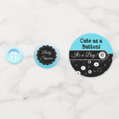 Schattige als een Button Jongens Baby shower Confe Confetti (Achterkanten)