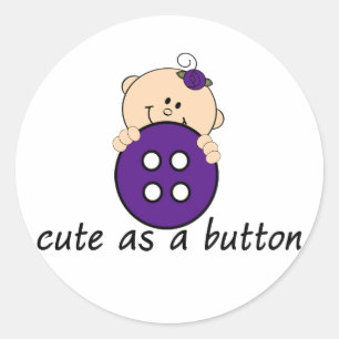Schattige als een Button PAARSE Ronde Sticker