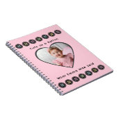 Schattige als een Button Pink Baby Memories Journa Notitieboek (Rechterzijde)