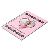 Schattige als een Button Pink Baby Memories Journa Notitieboek (Linkerzijde)