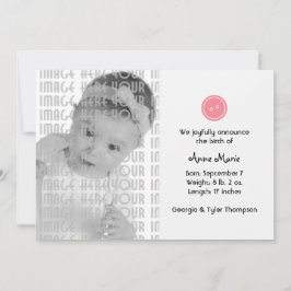 Schattige als een Button (Roze) Aankondiging