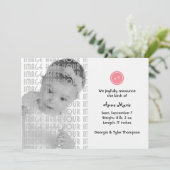 Schattige als een Button (Roze) Aankondiging (Staand voorkant)