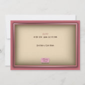 Schattige als een Button Roze Baby shower Uitnodig Kaart (Achterkant)