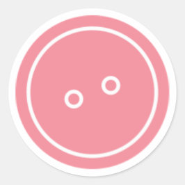 Schattige als een Button (Roze) Ronde Sticker