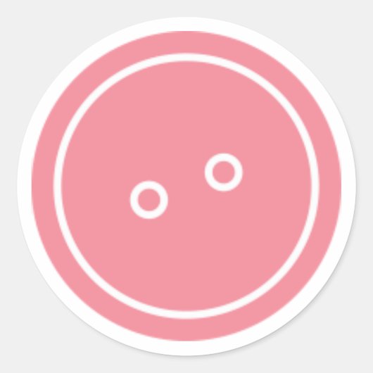Schattige als een Button (Roze) Ronde Sticker (Voorkant)