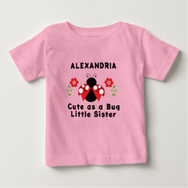 Schattige als een Lady Bug Little Sister T-shirt