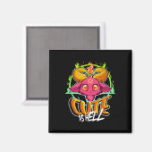 Schattige als Hell Halloween Kawaii Phomet Funny S Magneet (Voorkant / Achterkant)