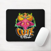 Schattige als Hell Halloween Kawaii Phomet Funny S Muismat (Met muis)