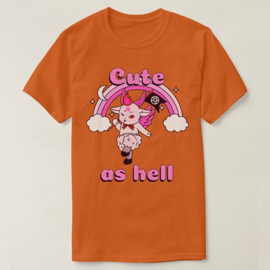 Schattige als Hell Kawaii Baphomet Pastel Gothic E T-shirt (Design voorkant)