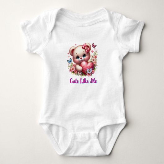 Schattige als ik Beer babykleding Romper (Voorkant)