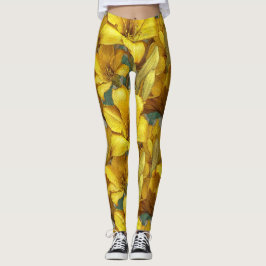Schattige Amaryllis Bloem Hardlopen Oefening Leggings