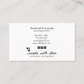 Schattige ambachtelijk breiwerk en breiinstructie visitekaartje (Achterkant)