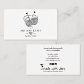 Schattige ambachtelijk breiwerk en breiinstructie visitekaartje (Voorkant / Achterkant)