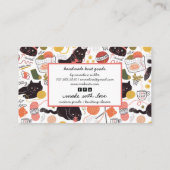 Schattige ambachtelijk breiwerk en breiinstructie visitekaartje (Achterkant)