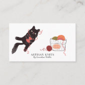 Schattige ambachtelijk breiwerk en breiinstructie visitekaartje (Voorkant)