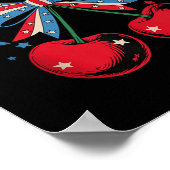 Schattige Amerika Kersen Coquette Bow Cherry 4e va Poster (Hoek)