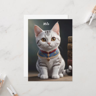 Schattige Amerikaans Korthaar Kitten met grote oge