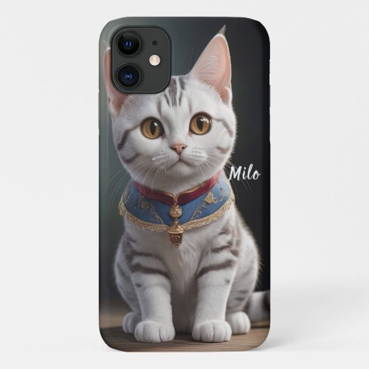 Schattige Amerikaans Korthaar Kitten met grote oge Case-Mate iPhone Case (Achterkant)