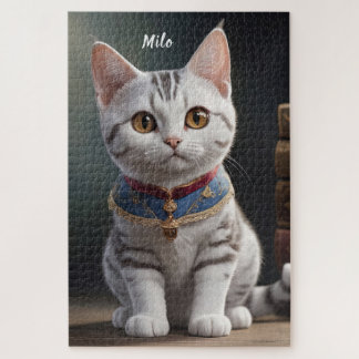 Schattige Amerikaans Korthaar Kitten met grote oge Legpuzzel
