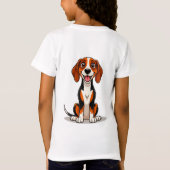 Schattige Amerikaanse Engelse Coonhound Huisdier T-shirt (Achterkant)