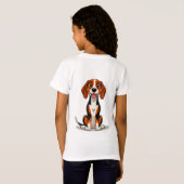 Schattige Amerikaanse Engelse Coonhound Huisdier T-shirt (Achterkant volledig)